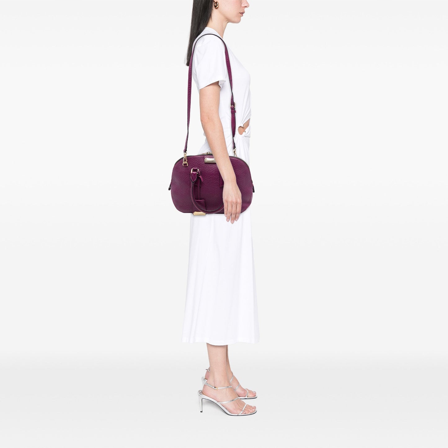 Burberry Small Grained Calfskin Heritage Orchard Bowling Bag
