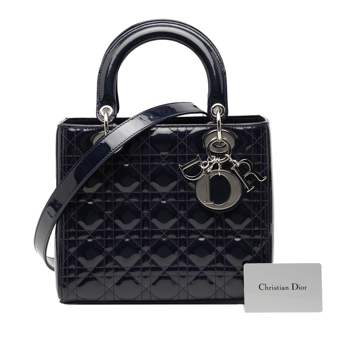 Dior Medium Patent Cannage Lady Dior