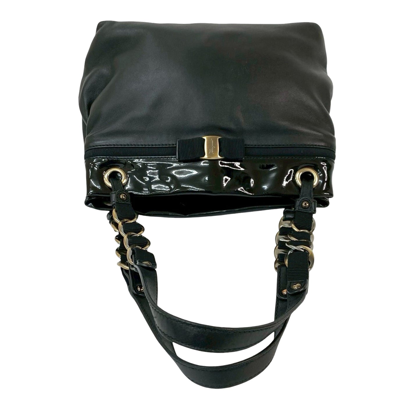 Ferragamo Leather Vara Bow Shoulder Bag