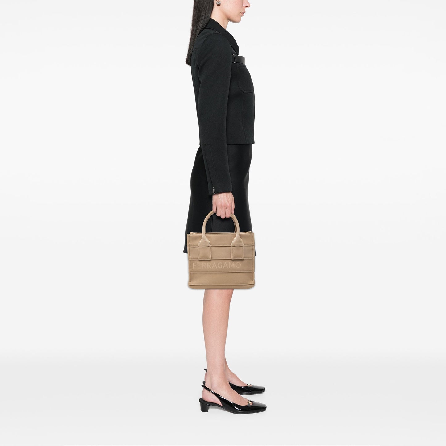 Ferragamo Small Canvas Signature Tote