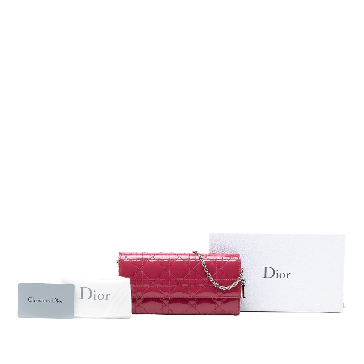 Patent Cannage Lady Dior Wallet On Chain