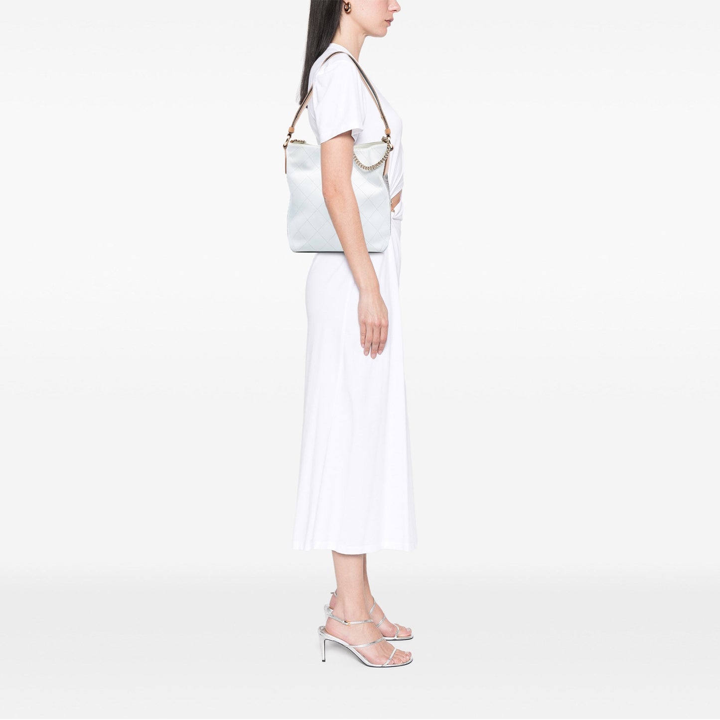 Chanel Large Stitched Calfskin Button Up Hobo
