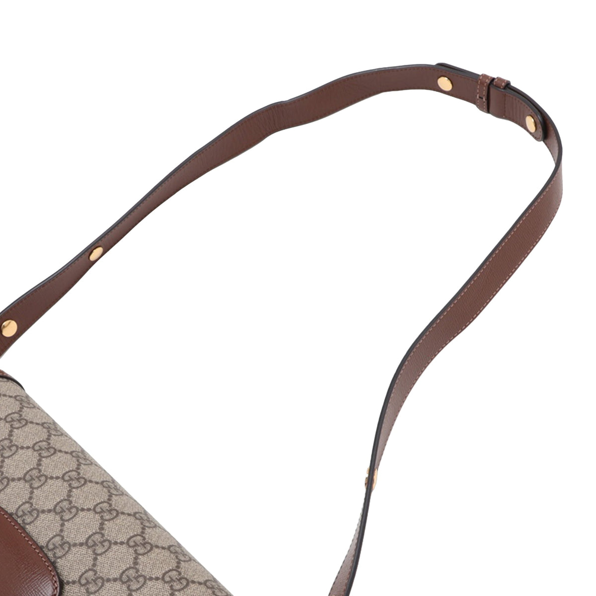 Gucci Medium GG Supreme Horsebit 1955 Shoulder Bag — Beige