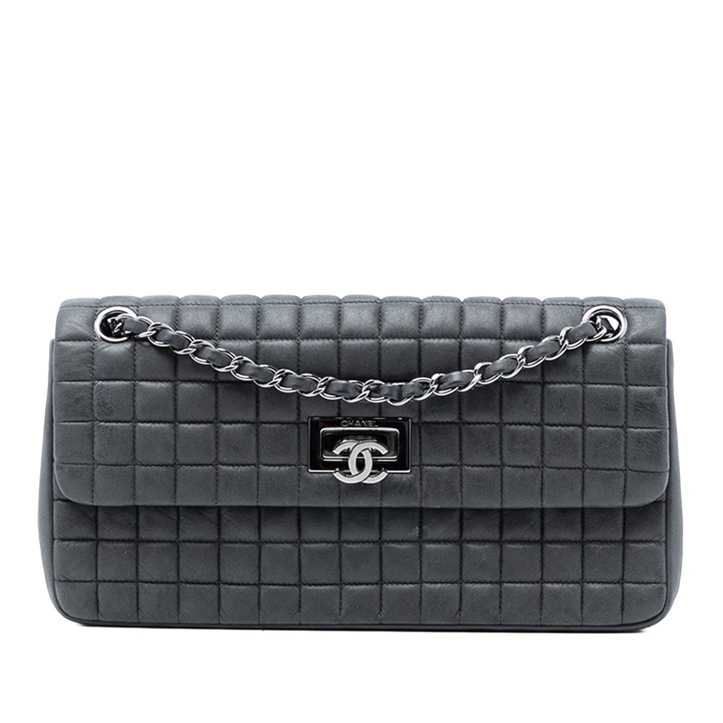 Chanel Chocolate Bar Iridescent Calfskin Bubble Flap
