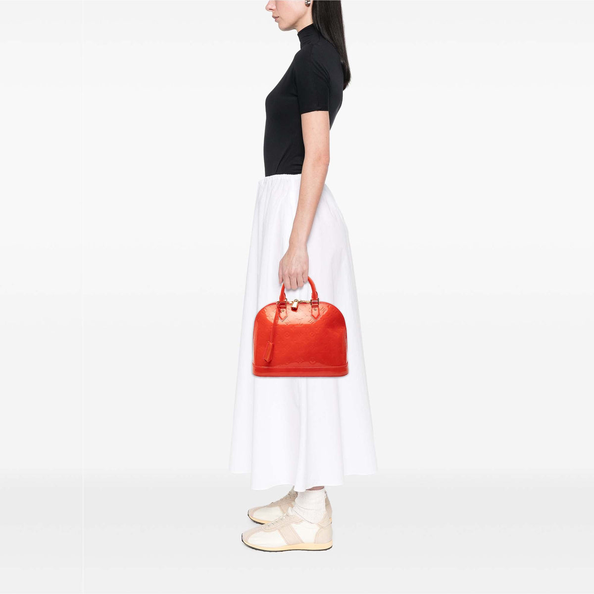 Louis Vuitton Monogram Vernis Alma PM — Orange