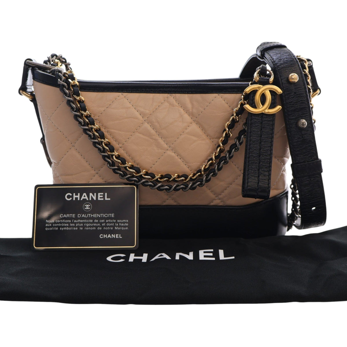 Chanel Small Quilted Aged Calfskin Gabrielle Hobo