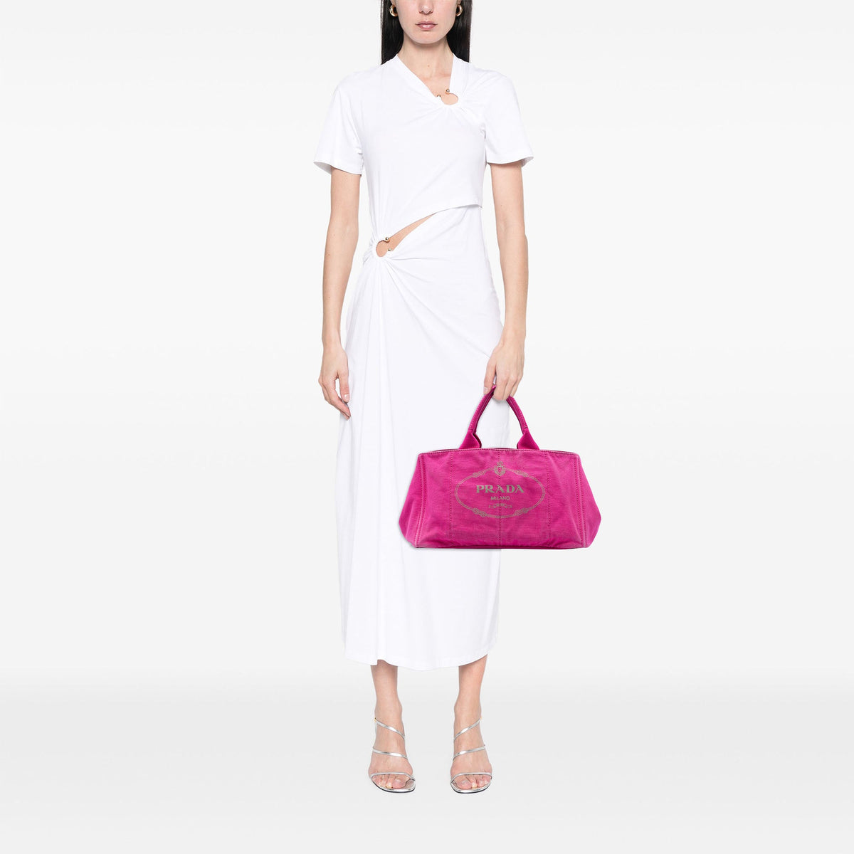 Prada Canvas Canapa Logo Tote