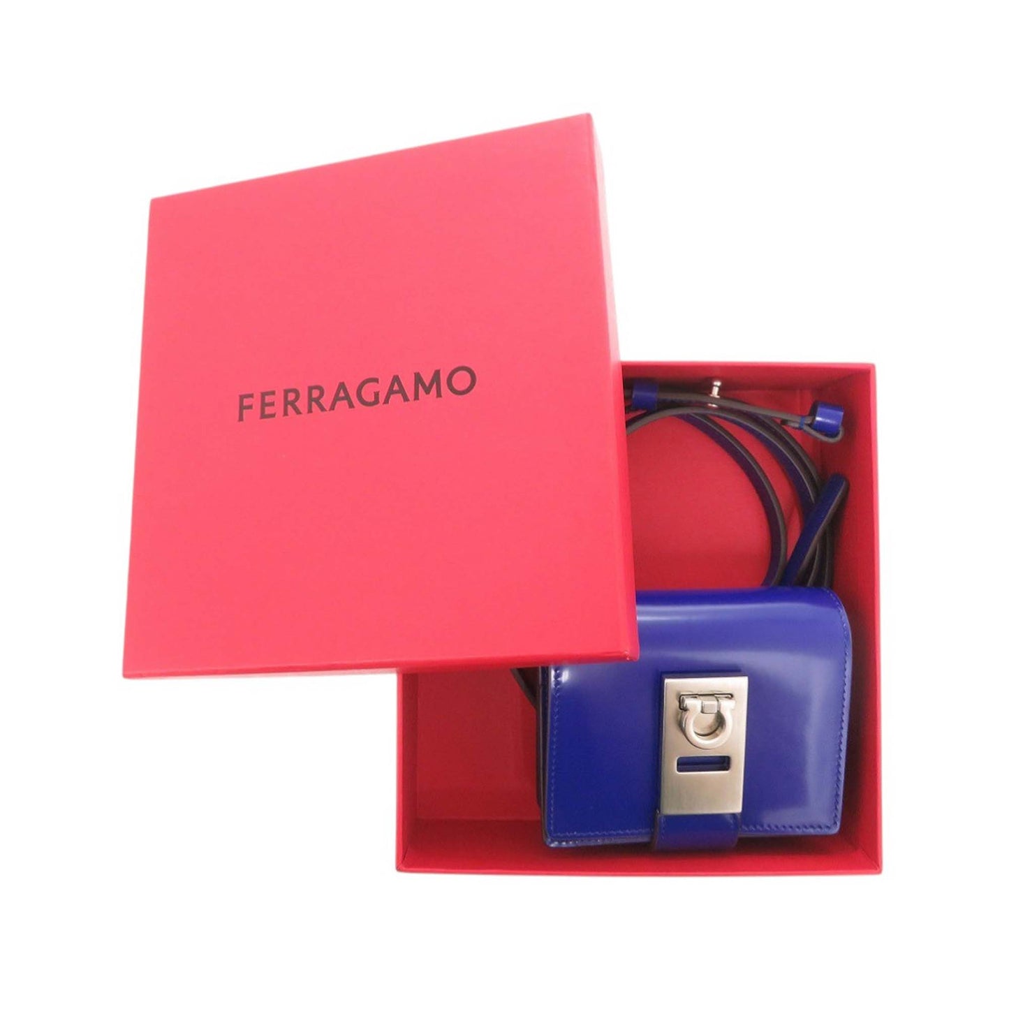 Ferragamo Leather Twin Gancio Lock Crossbody
