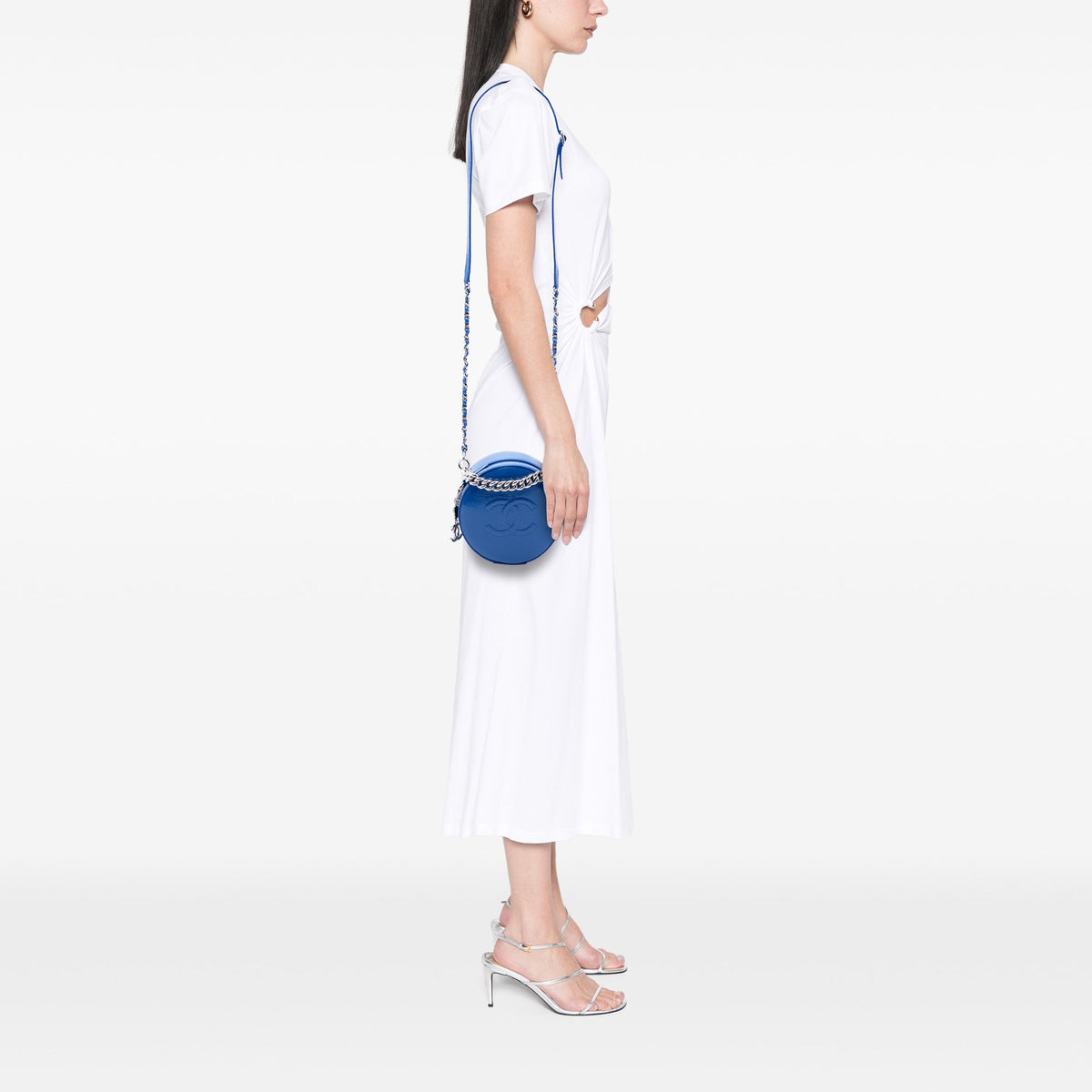 Chanel CC Patent Round As Earth Bag