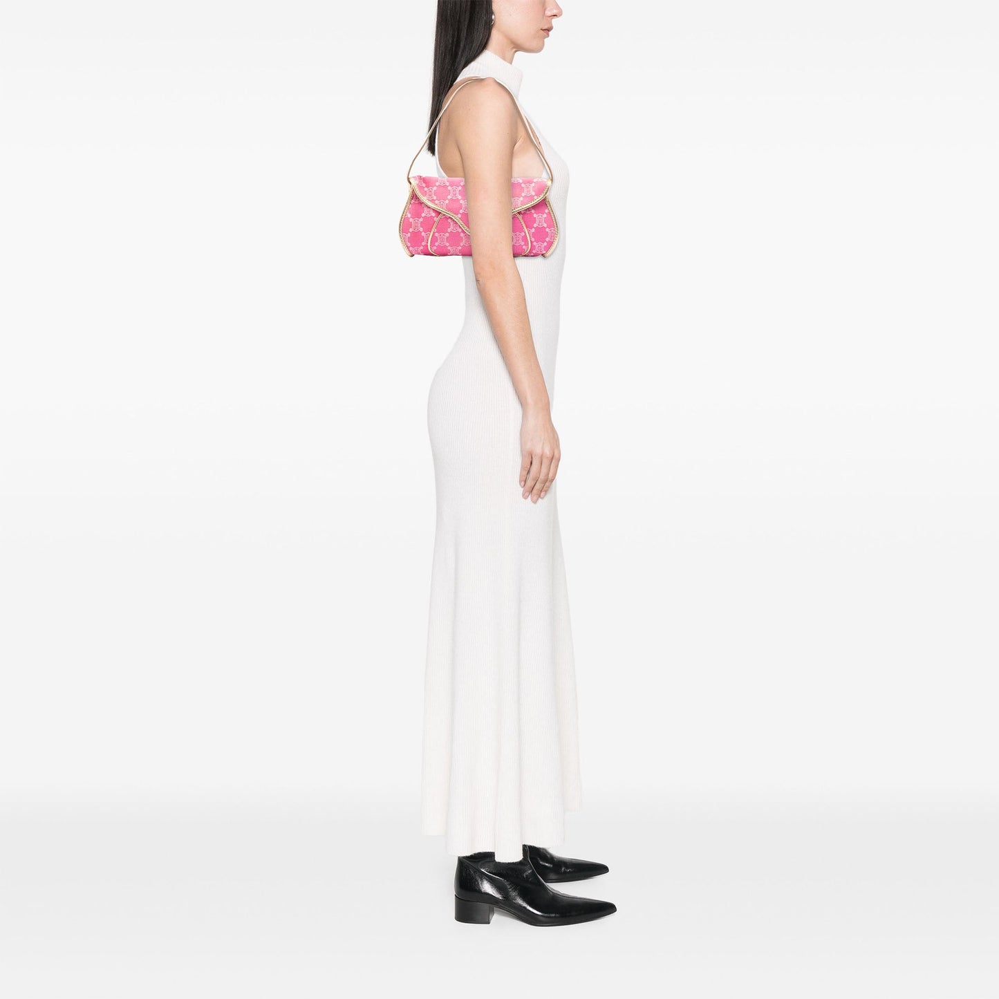 Celine Macadam Denim Shoulder Bag