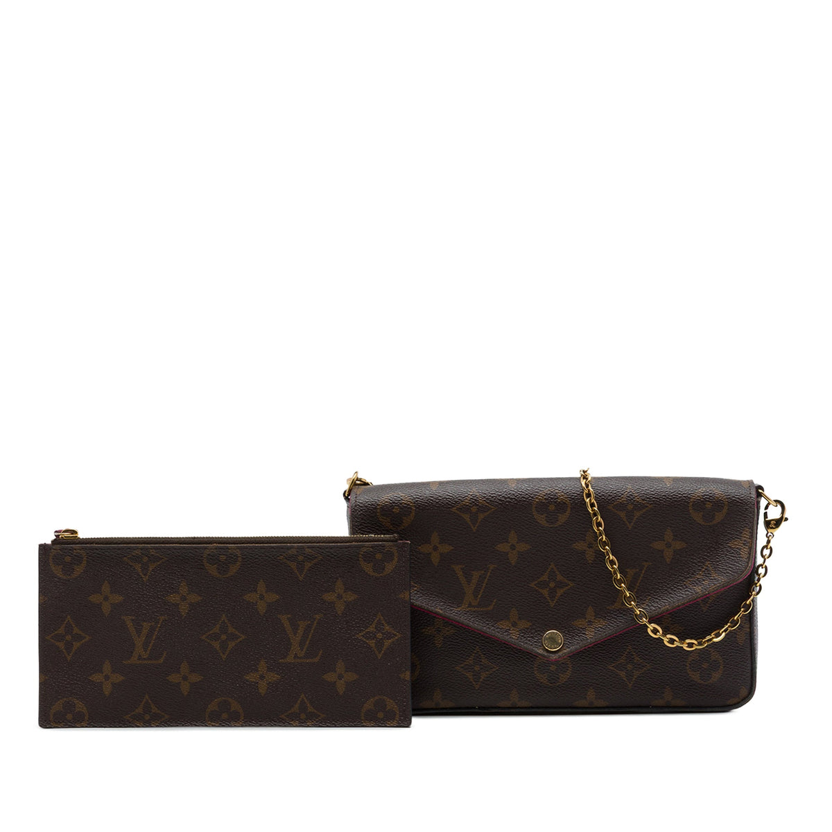 Louis Vuitton Monogram Pochette Felicie — Brown