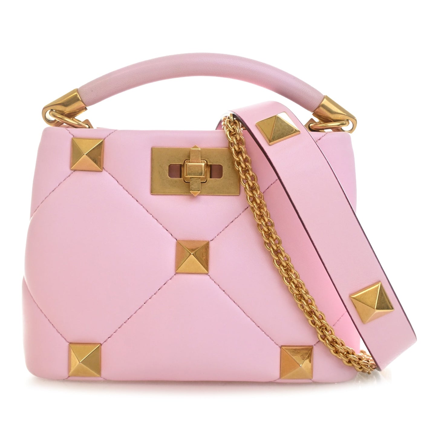 Valentino Small Nappa Roman Stud The Handle Bag