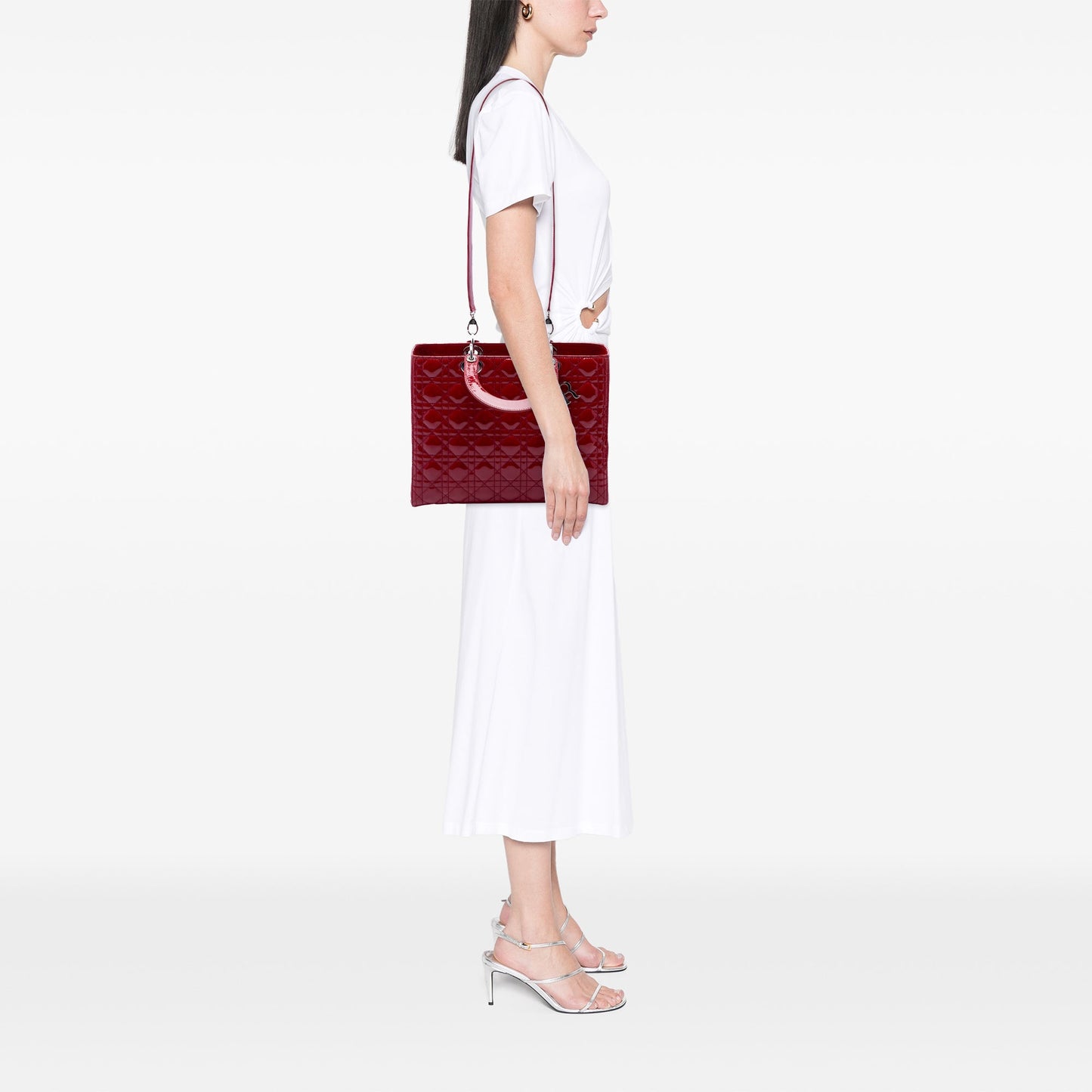 Dior Large Patent Cannage Lady Dior