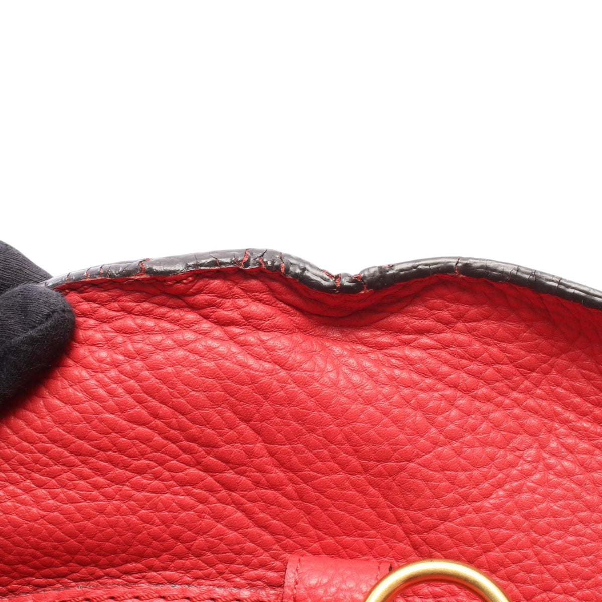 Chloé Medium Grained Calfskin Marcie Saddle Crossbody — Red