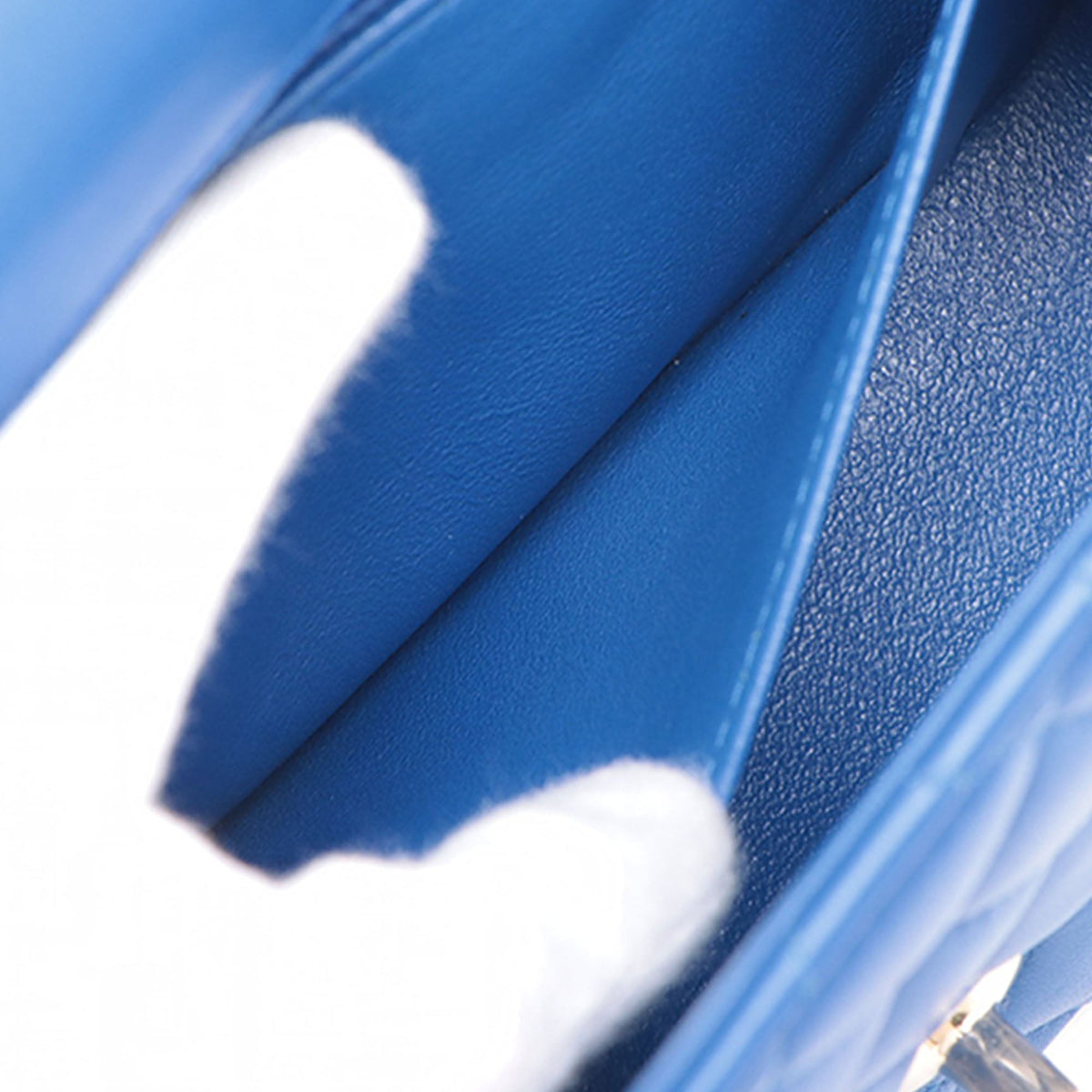 Chanel Mini Square Classic Lambskin Single Flap — Blue