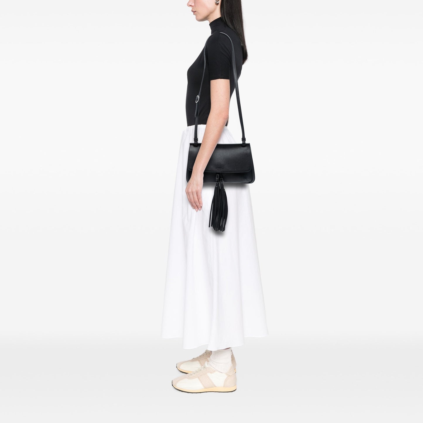 Gucci Medium Leather Bamboo Daily Crossbody