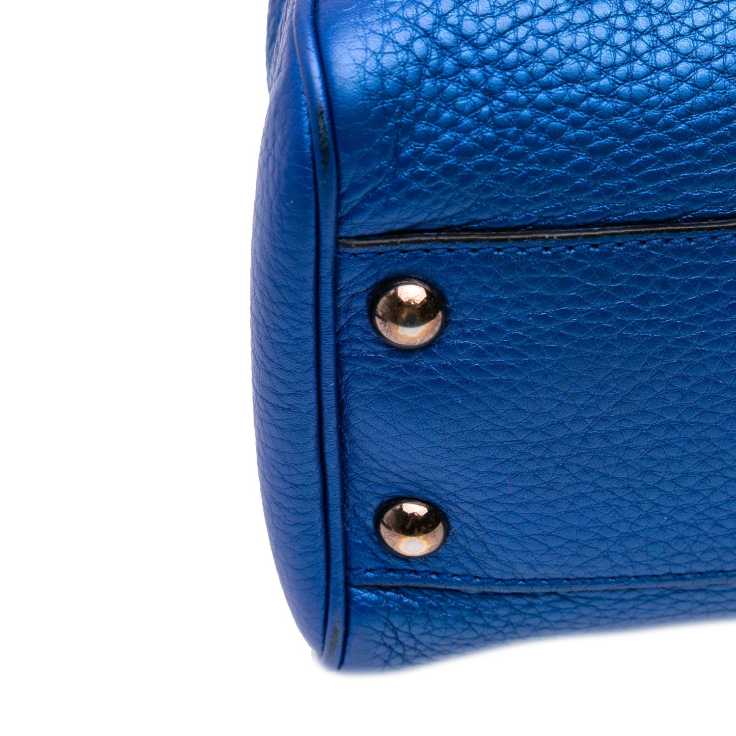 Gucci Small Metallic Calfskin Bamboo Shopper Satchel