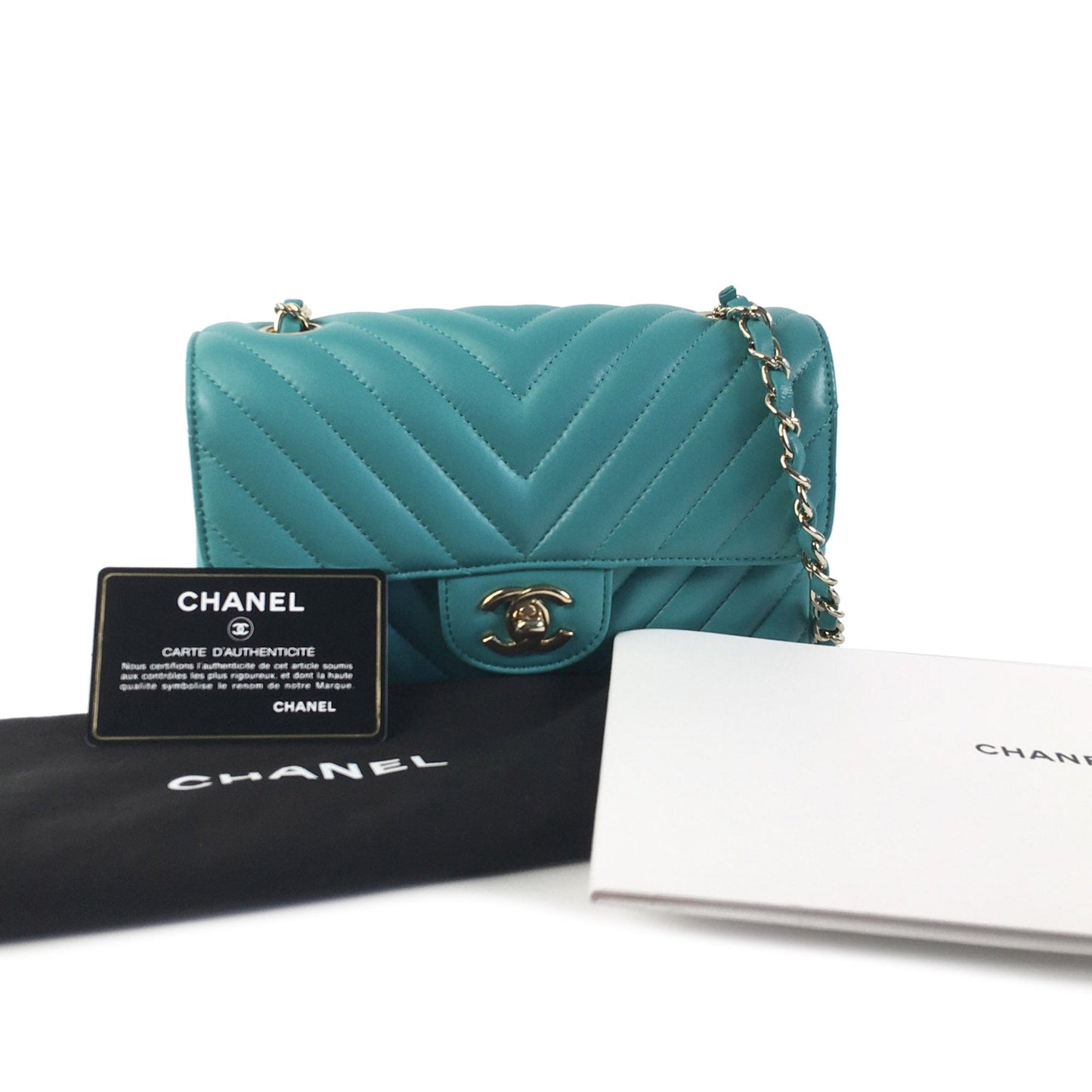 Chanel Mini Rectangular Chevron Lambskin Single Flap