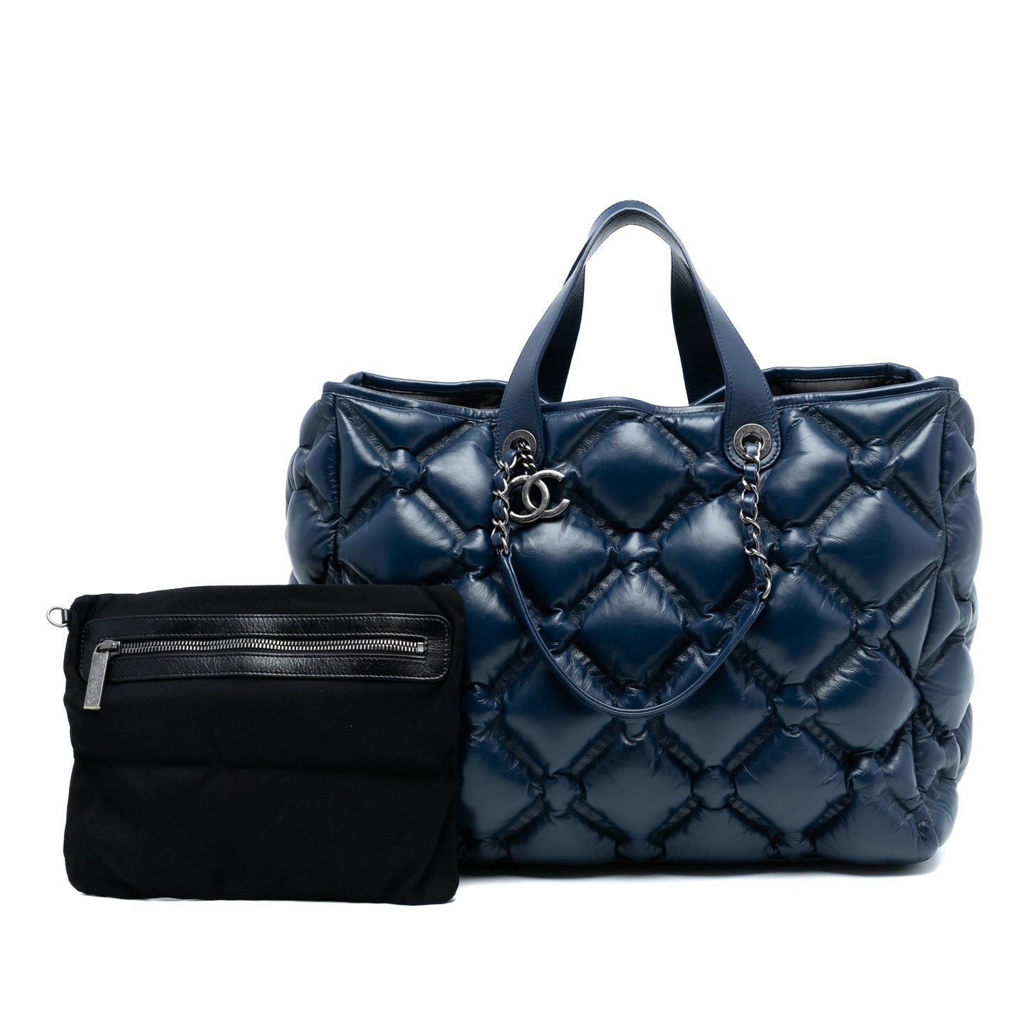 Chanel Large Quilted Leather Chesterfield Shopping Tote