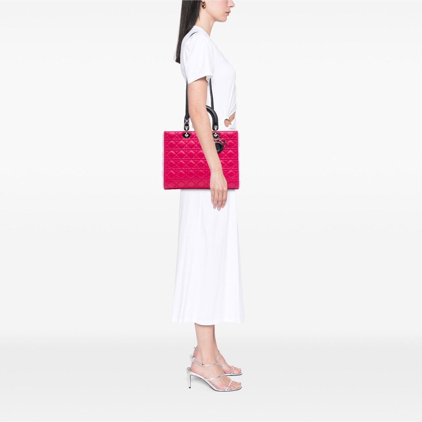 Dior Large Tricolor Lambskin Cannage Lady Dior