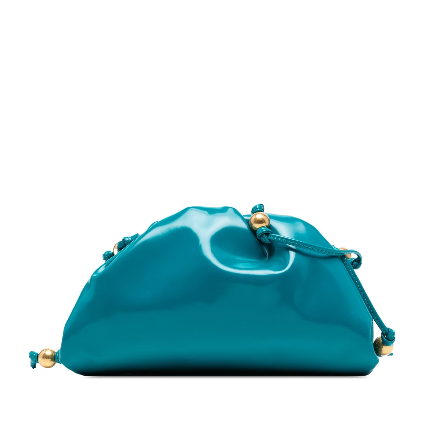 Bottega Veneta Patent Beaded Strap The Mini Pouch Crossbody