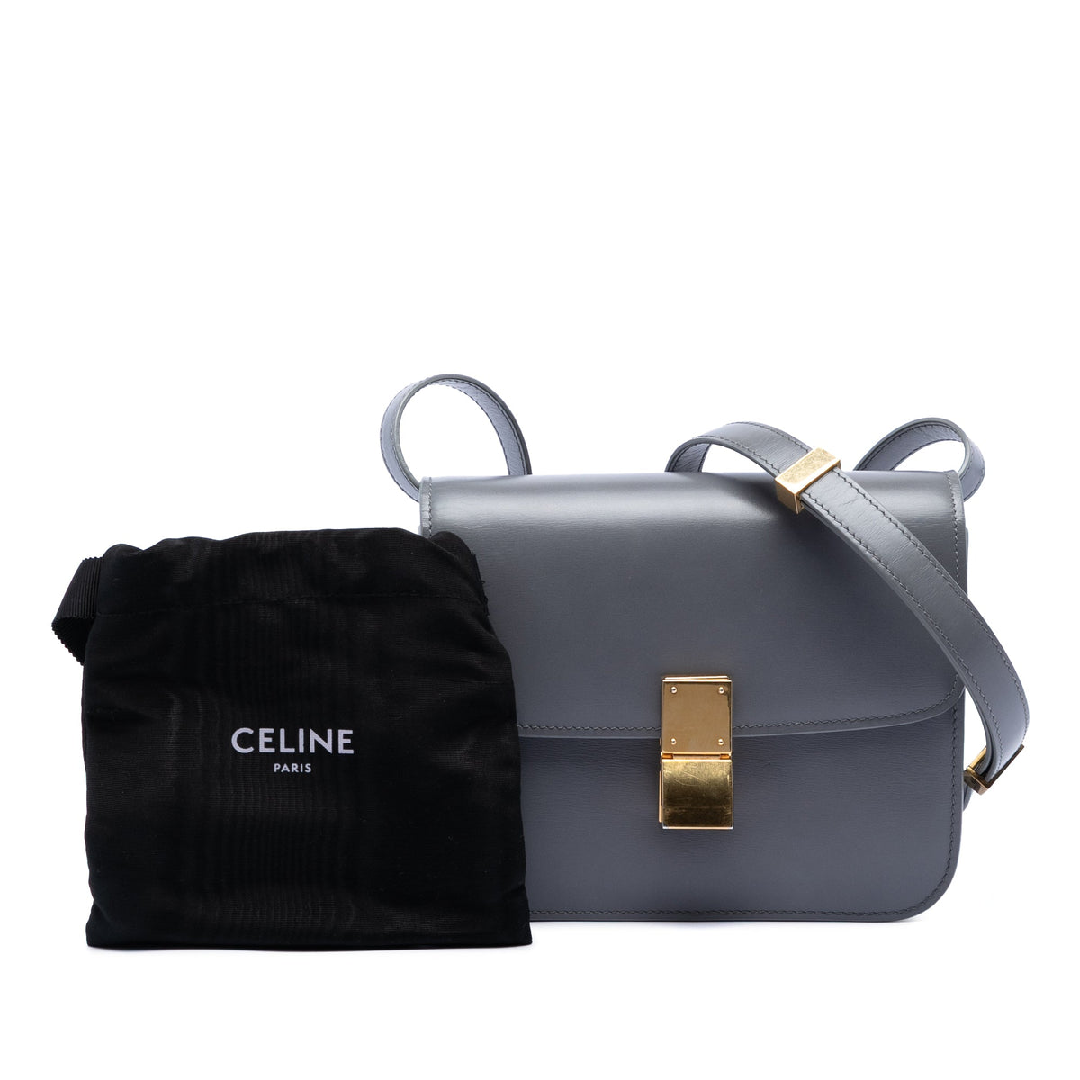 Celine Teen Calfskin Classic Box — Gray