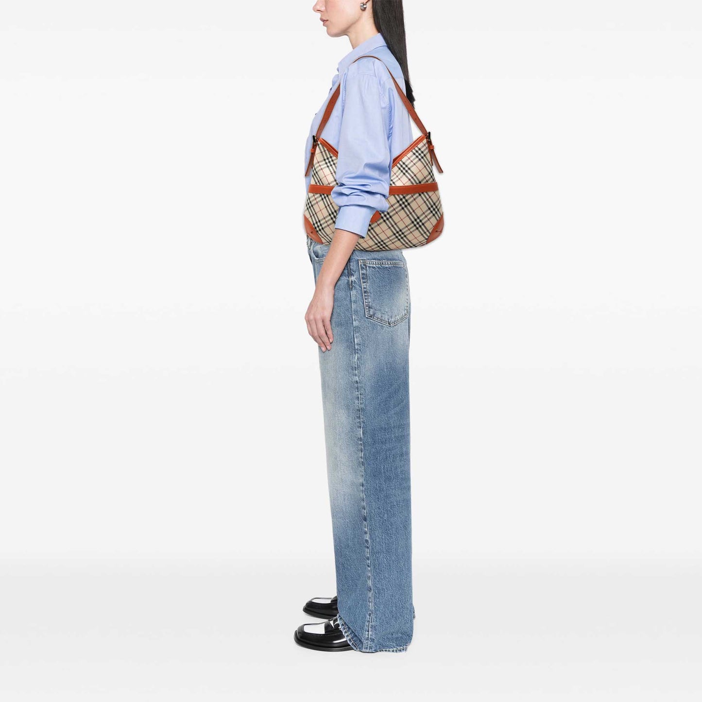 Burberry Nova Check Canvas Hobo