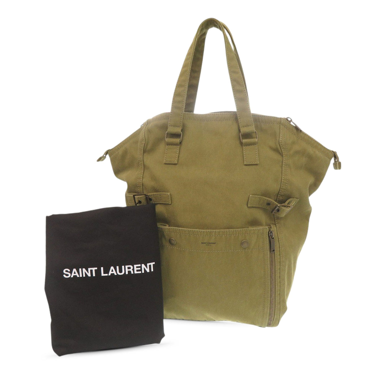 Saint Laurent Large Canvas Downtown Tote