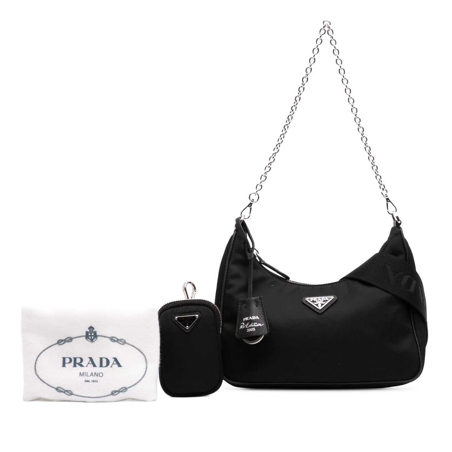 Prada Saffiano Trimmed Re Nylon Re Edition 2005 Satchel