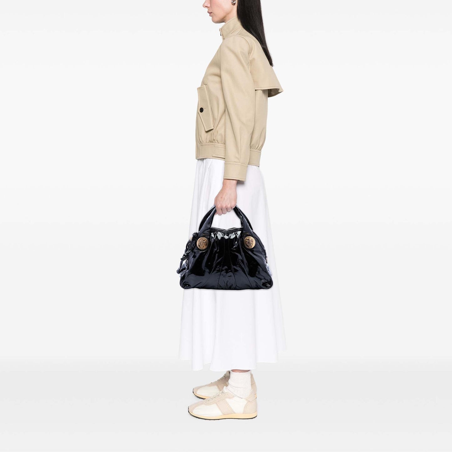 Gucci Large Patent Hysteria Satchel