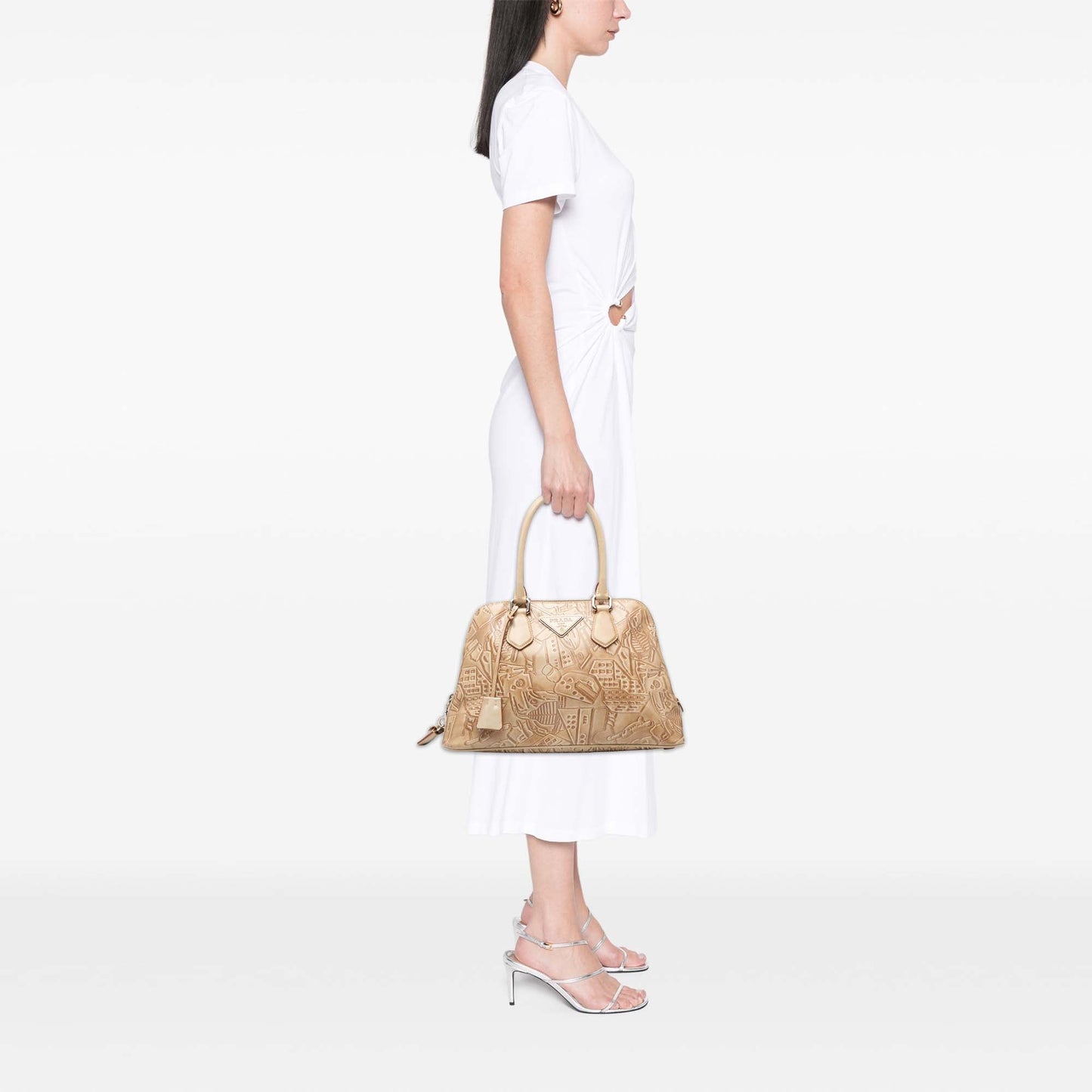 Prada Embossed Leather Handbag