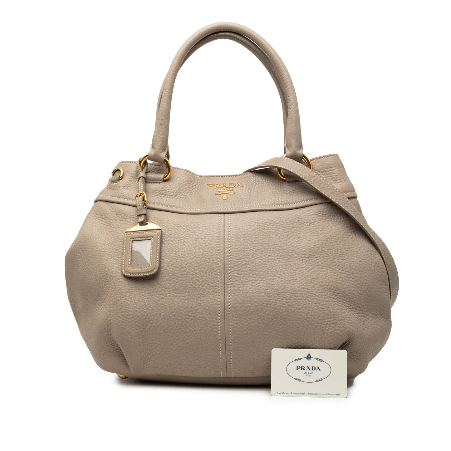 Prada Vitello Daino Open Convertible Tote