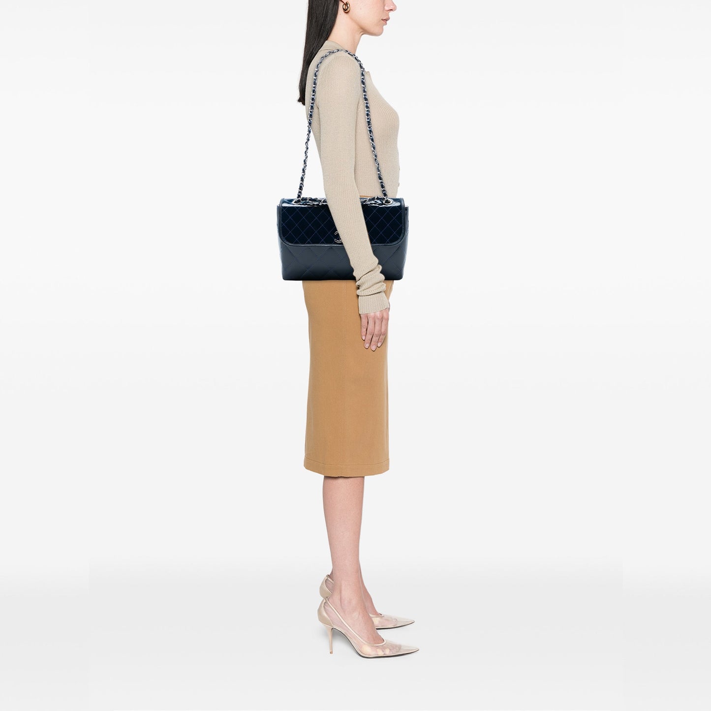 Chanel Quilted Patent In The Business Flap