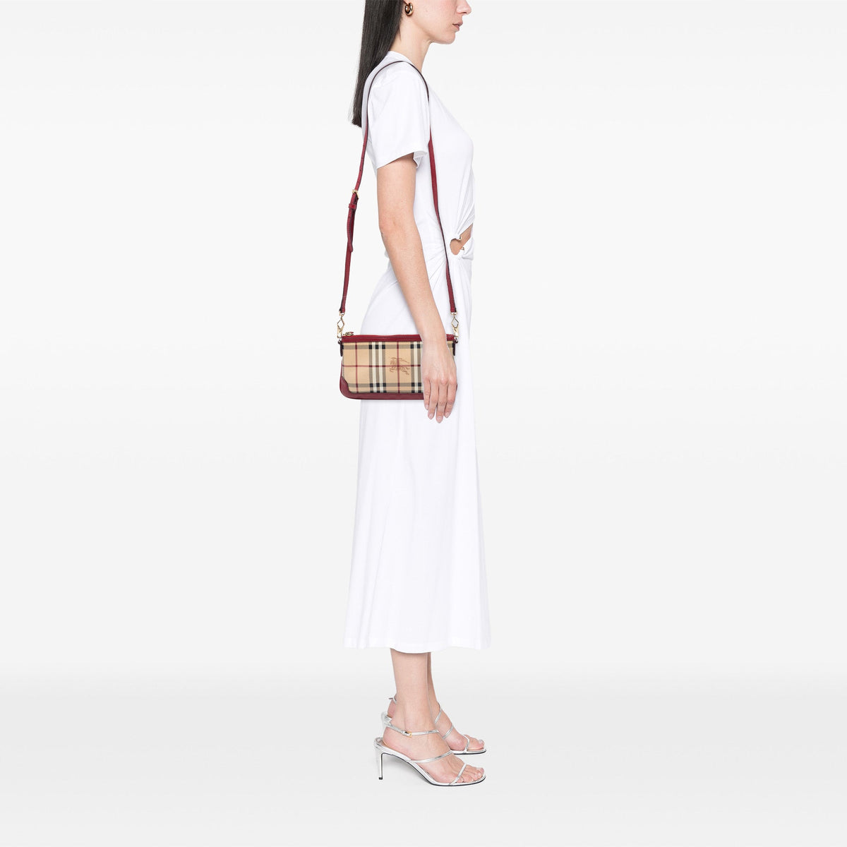 Burberry Haymarket Check Coated Canvas Peyton Crossbody