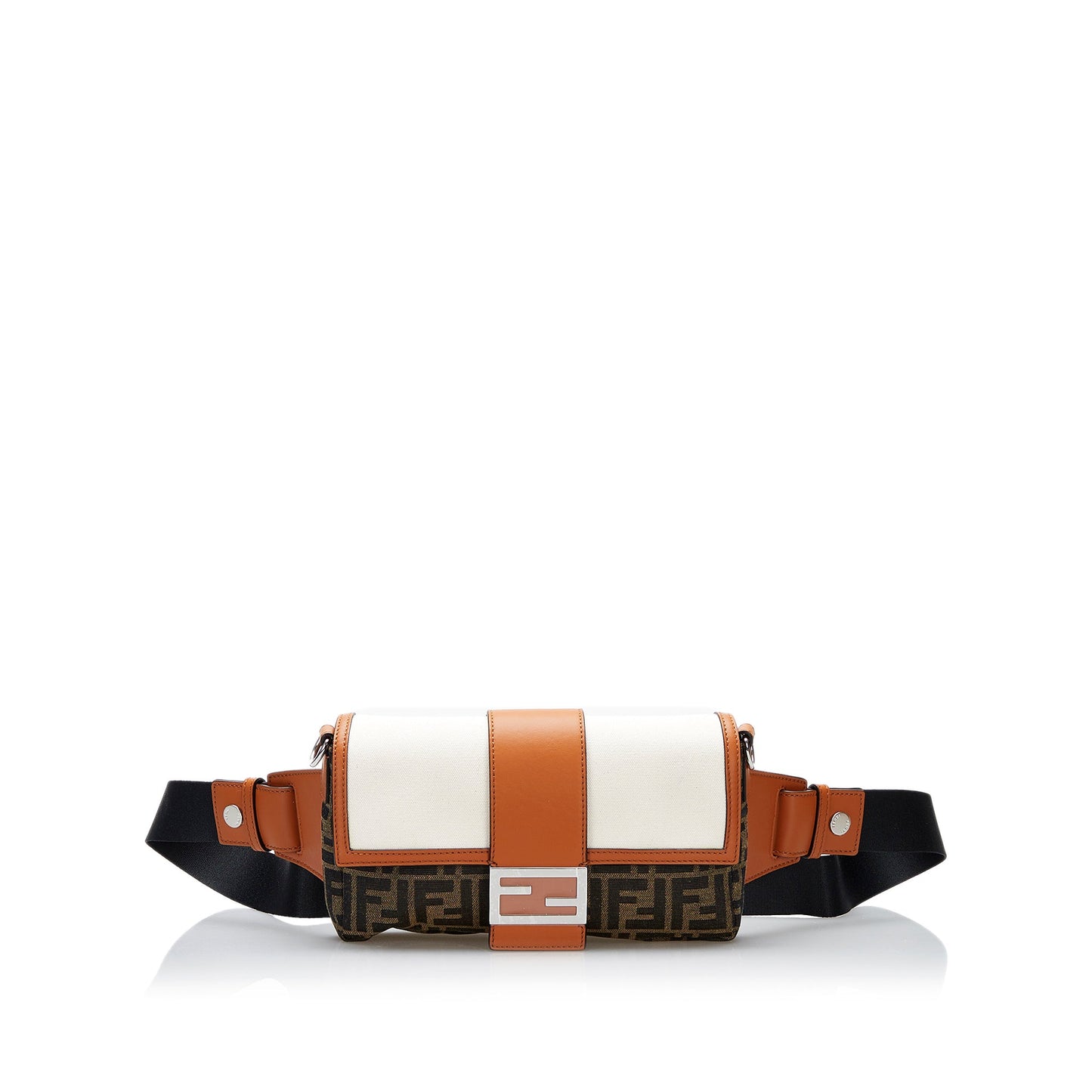 Fendi Zucca Convertible Leather Belt Bag