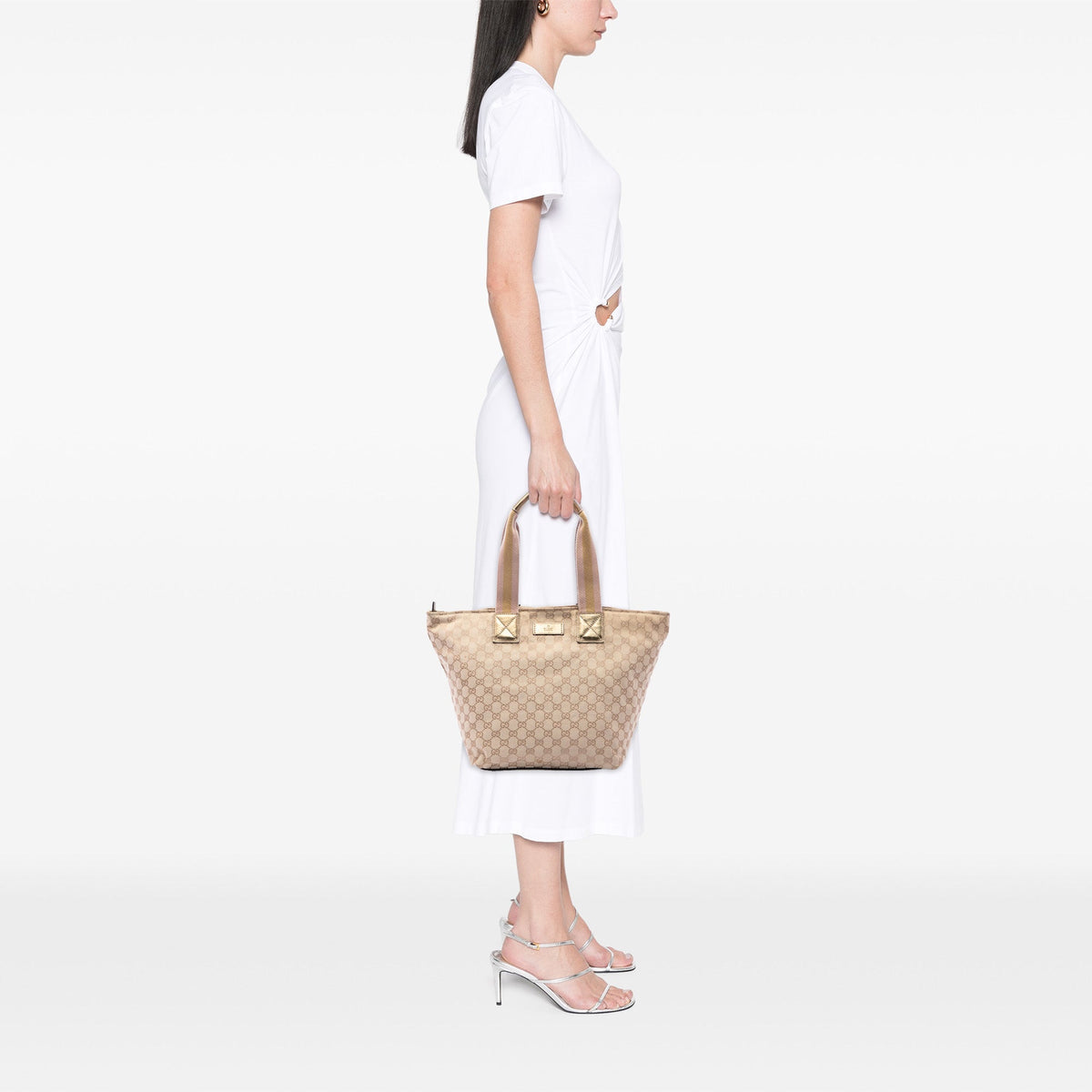 Gucci GG Canvas Web Tote