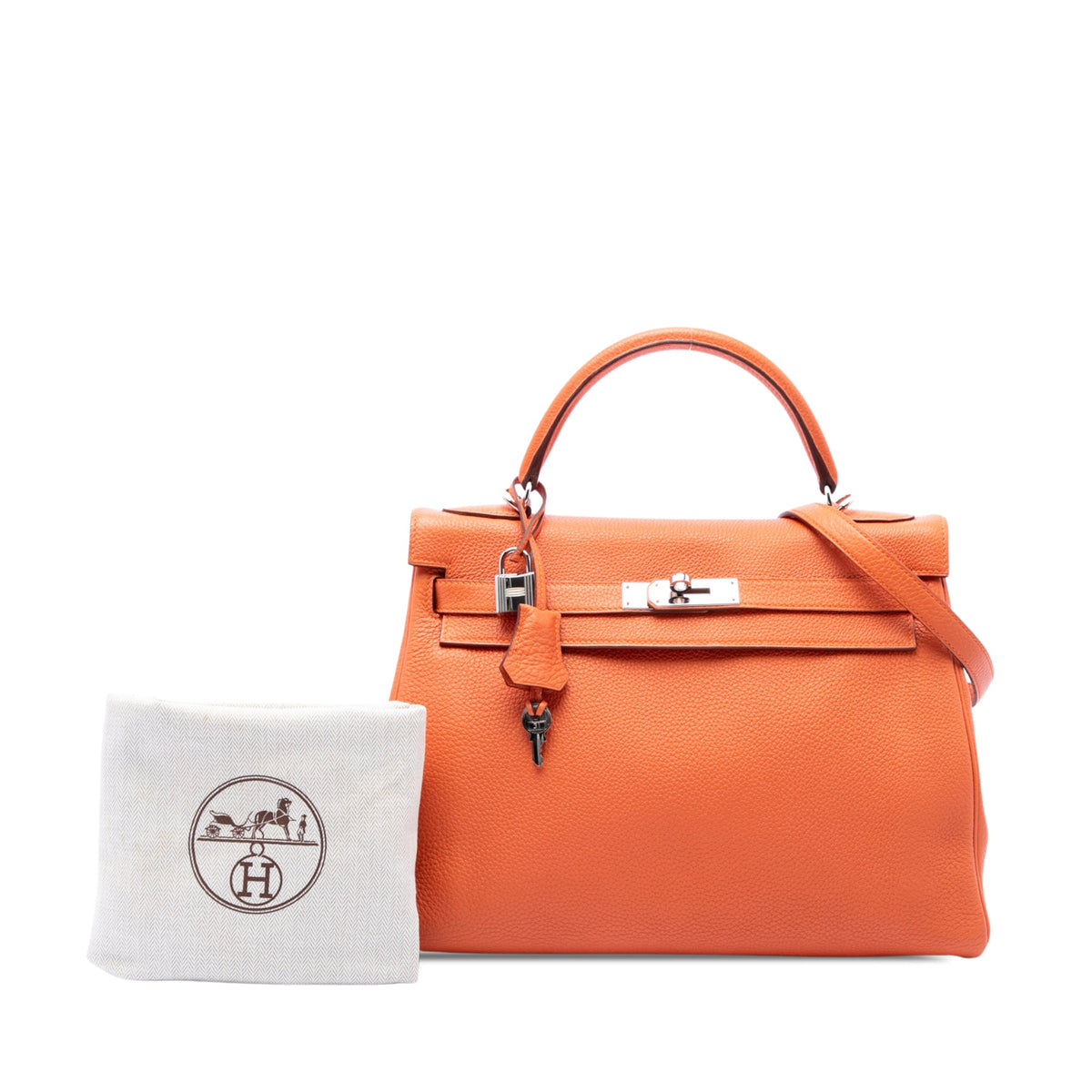 Hermès Togo Kelly II Retourne 32 — Orange