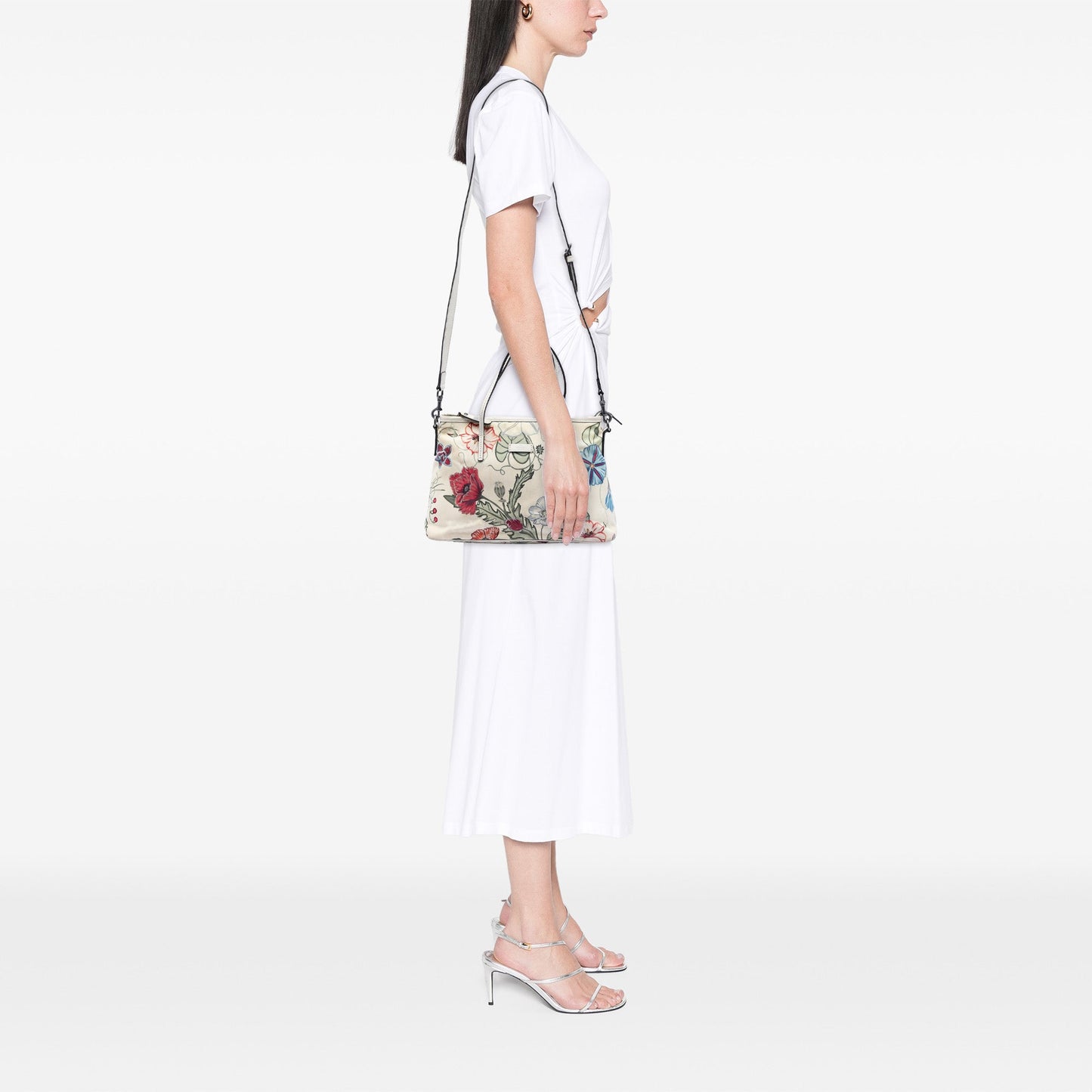 Gucci Small Canvas Flora Knight Convertible Tote