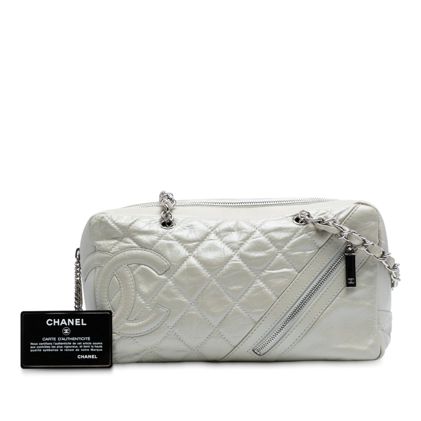 Chanel Quilted Aged Calfskin Cotton Club Bowler Bag