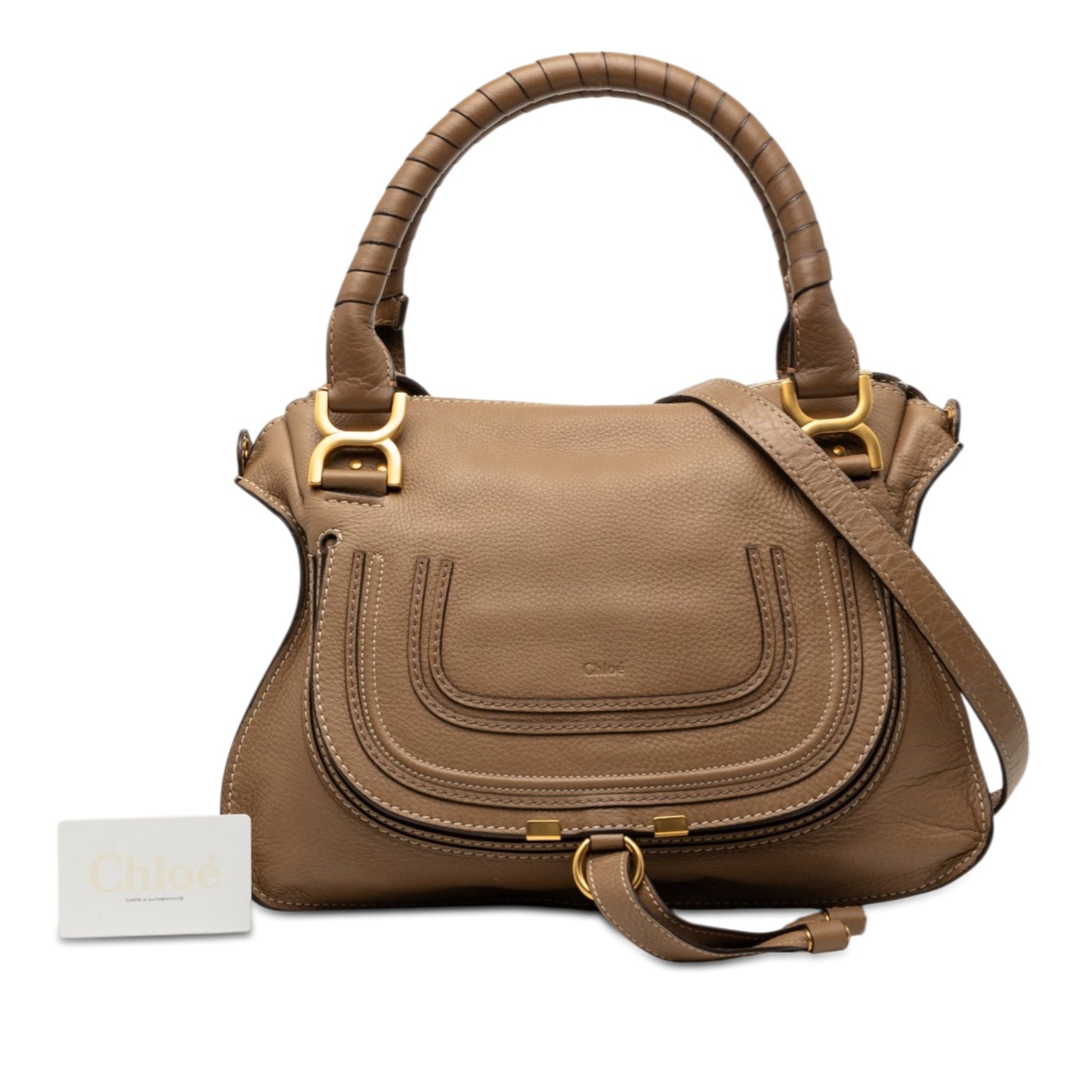 Medium Leather Marcie Satchel
