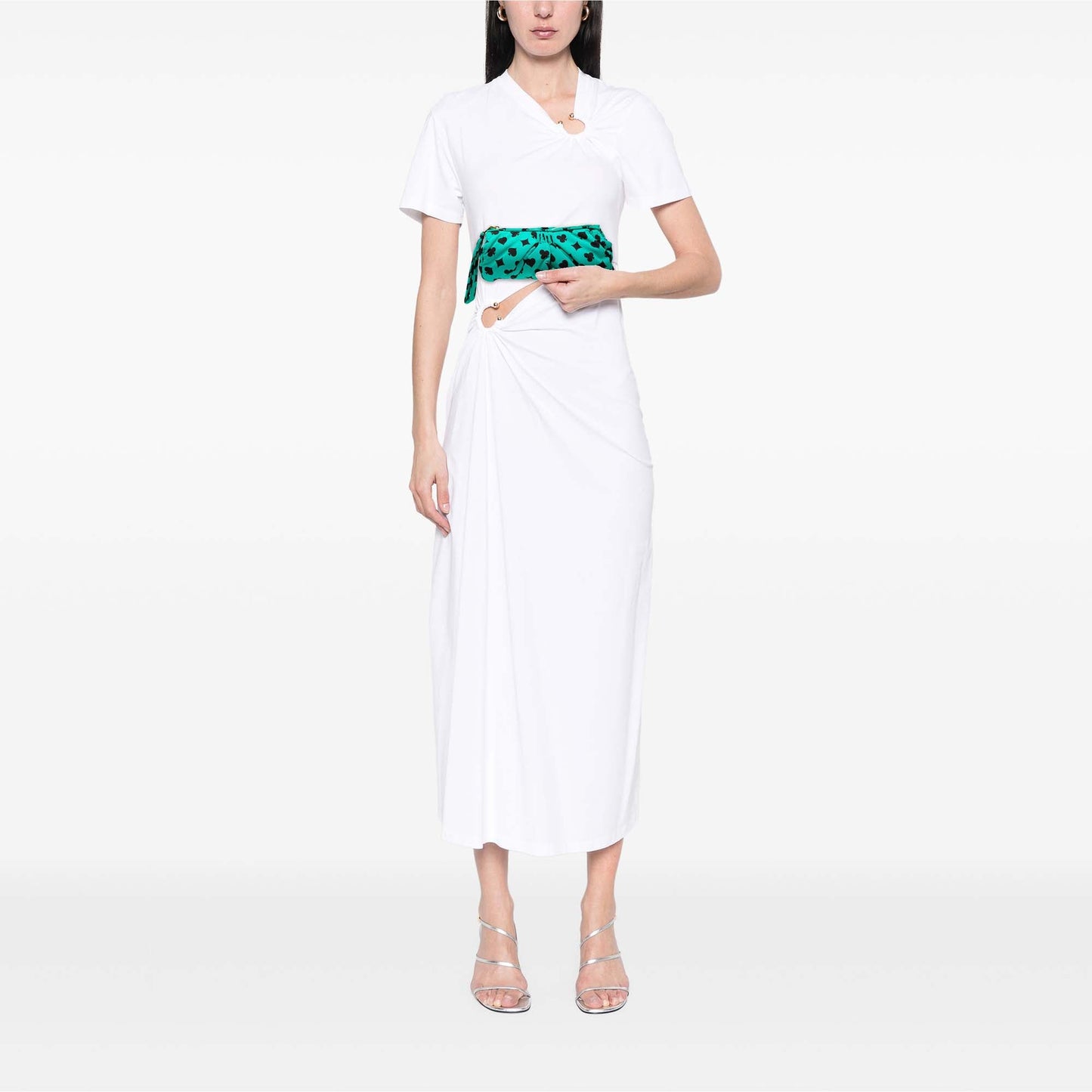 Miu Miu Pleated Nylon Playing Card Print Clutch