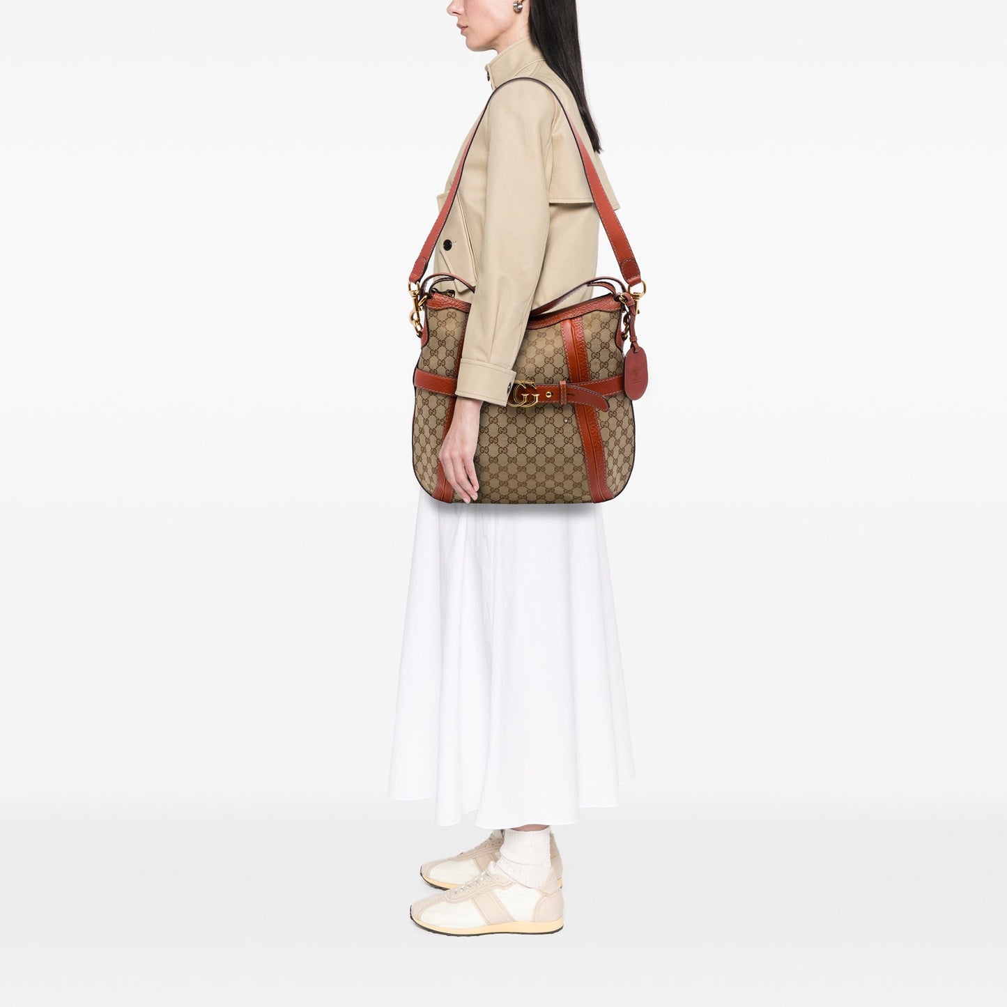 Gucci Medium GG Canvas Running Satchel