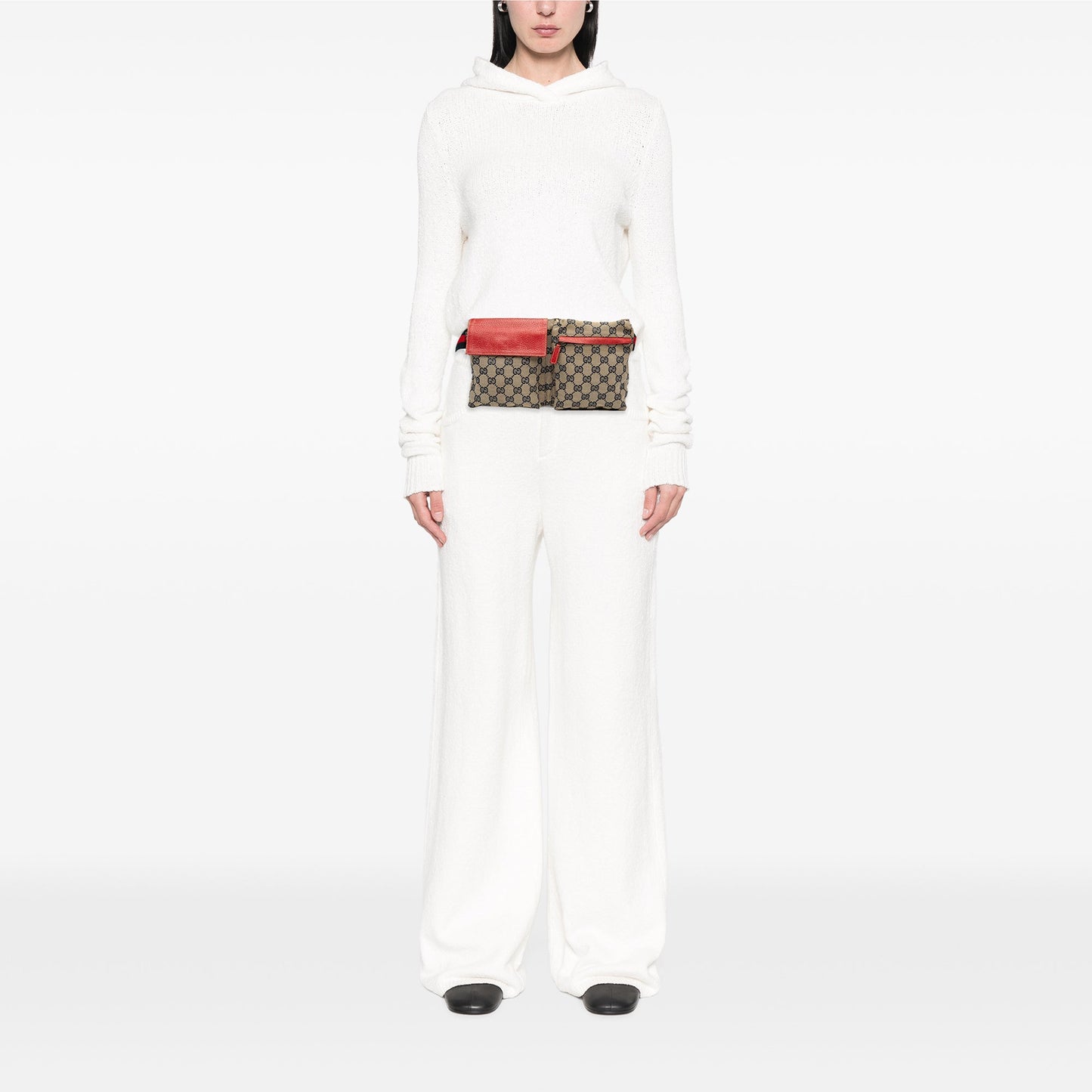 Gucci GG Canvas Web Double Pocket Belt Bag