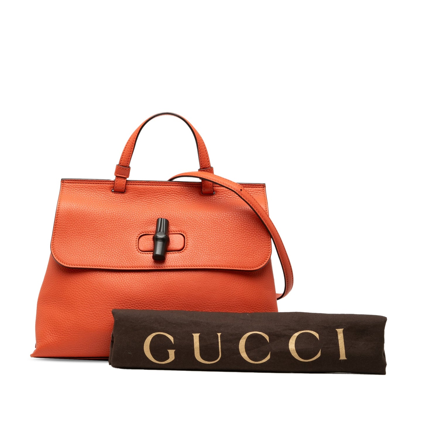 Gucci Medium Calfskin Bamboo Daily Satchel
