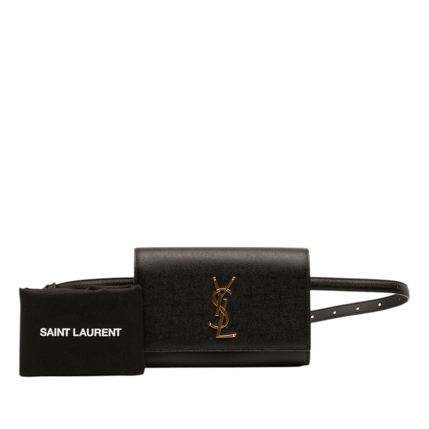 Saint Laurent Grain de Poudre Leather Kate Belt Bag