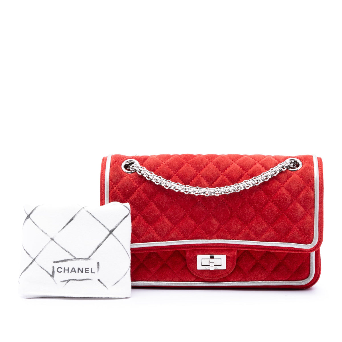 Chanel Quilted Suede Reissue 2.55 Double Flap 225