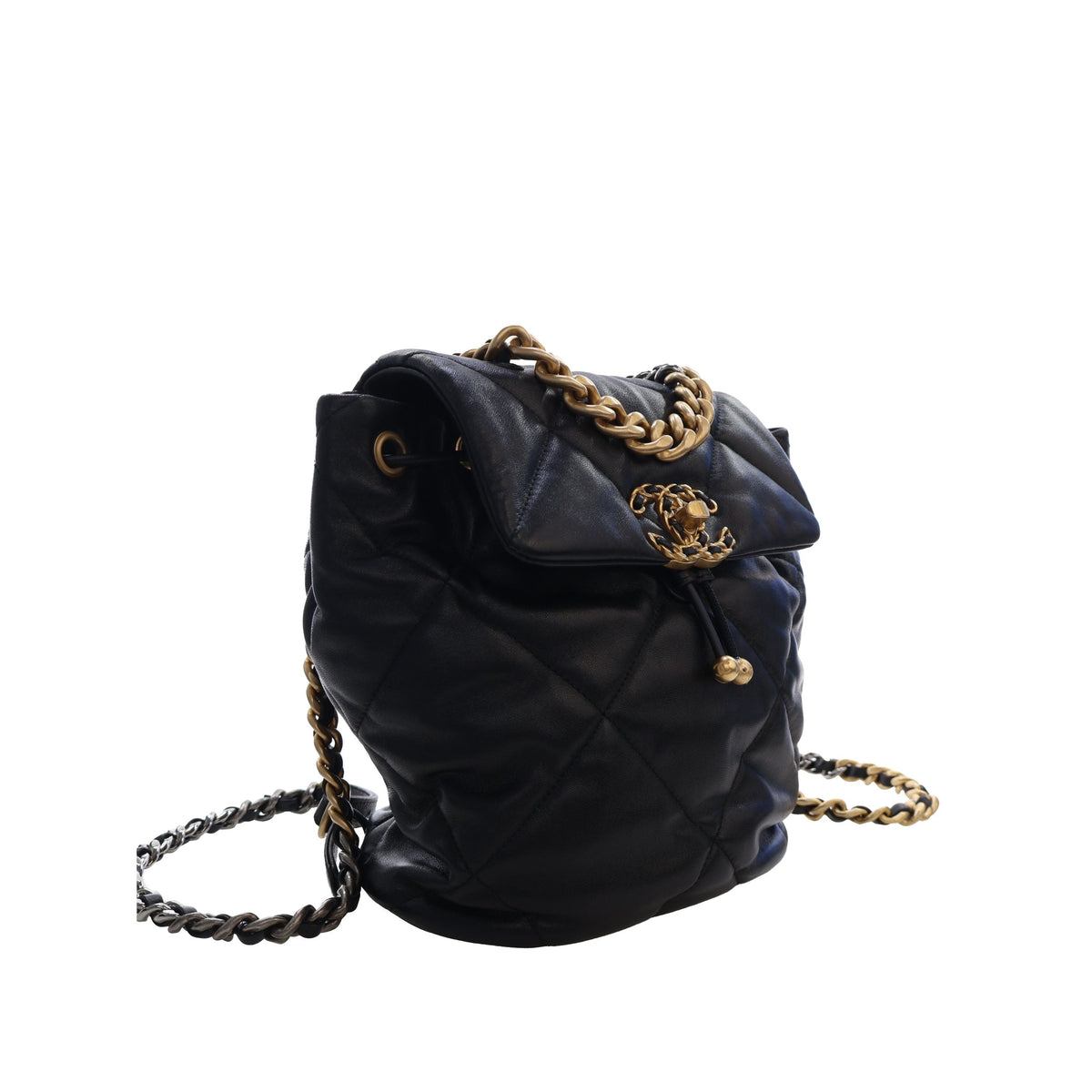 Chanel Quilted Lambskin 19 Backpack — Black