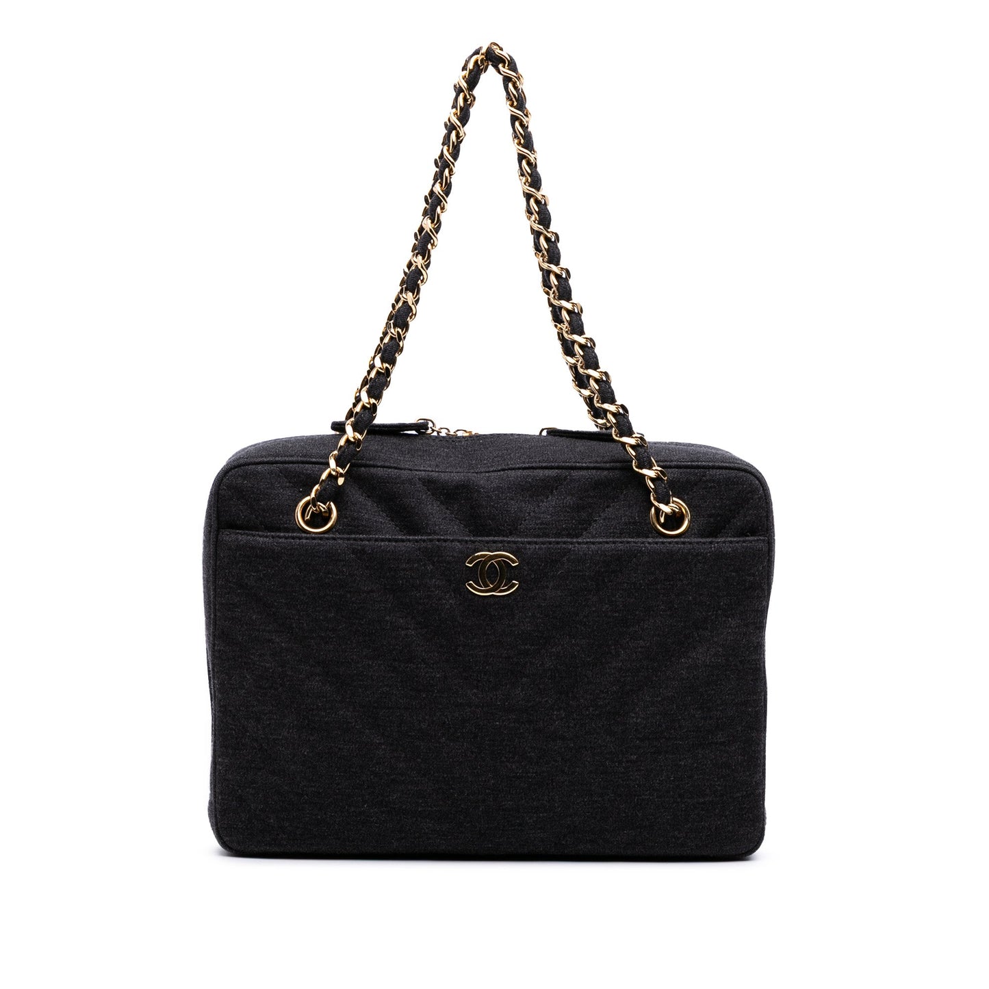Chanel CC Chevron Jersey Camera Bag