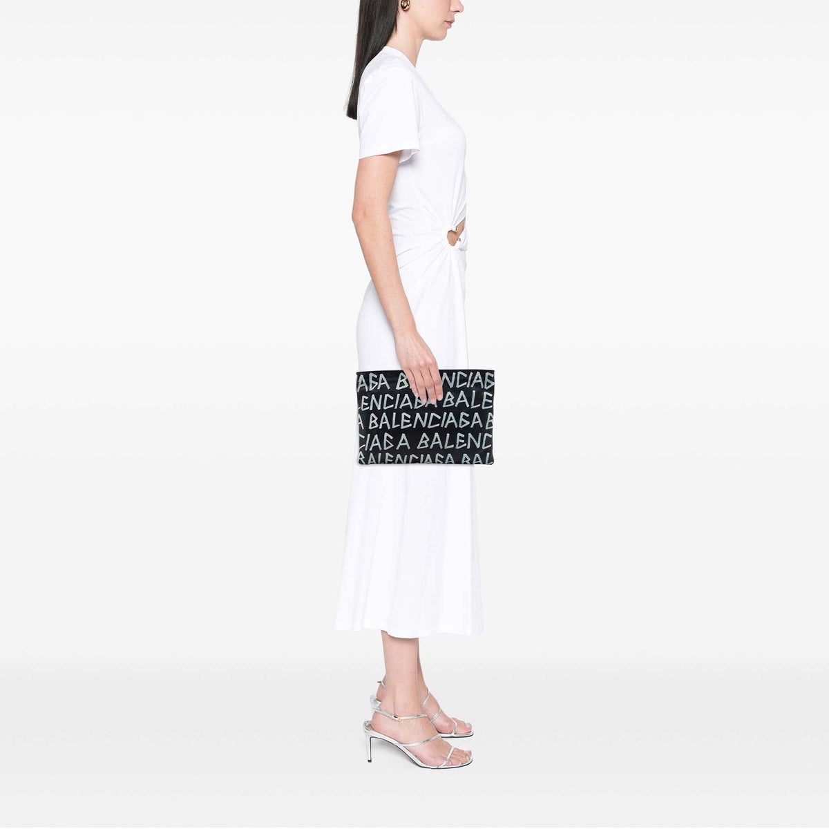 Balenciaga Leather Graffiti Clutch