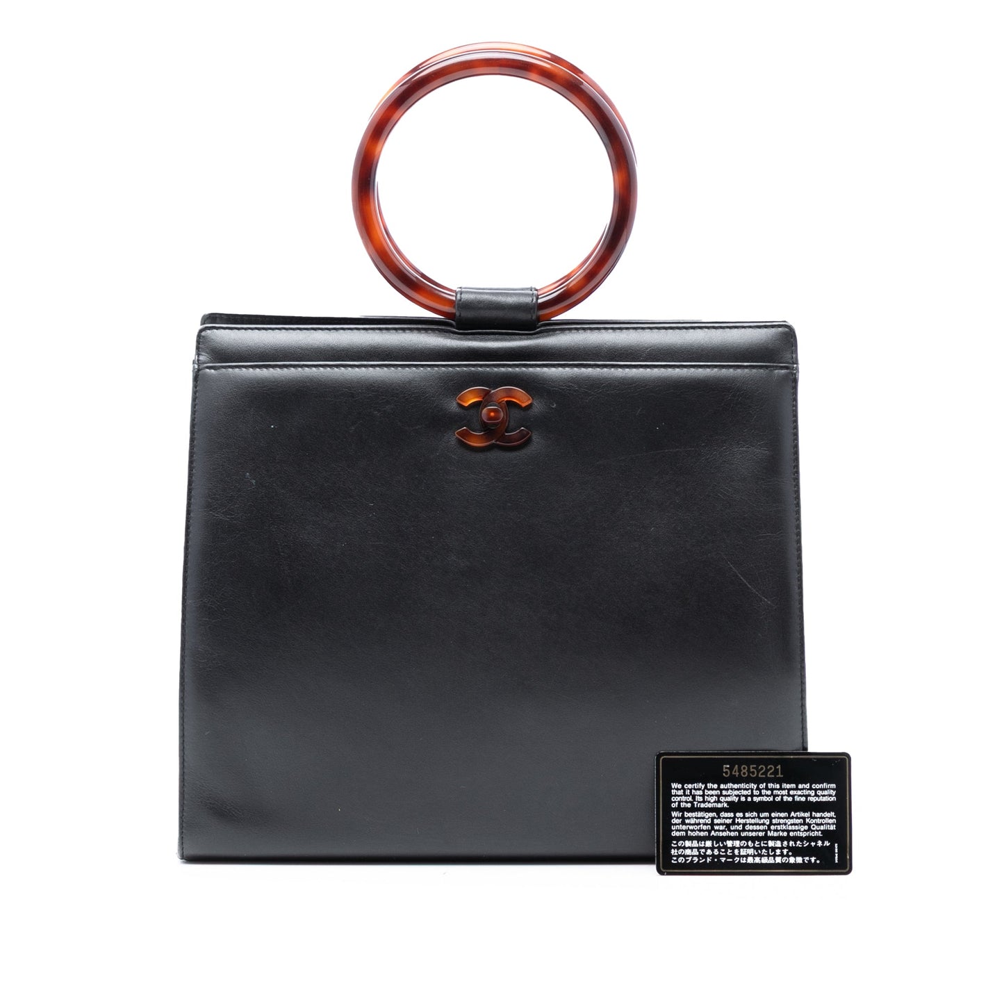 CC Calfskin Tortoiseshell Handbag